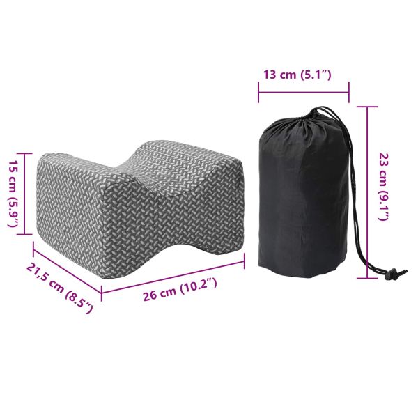 Коленен възглавница Сив 26 x 21,5 x 15 см Мемори пяна