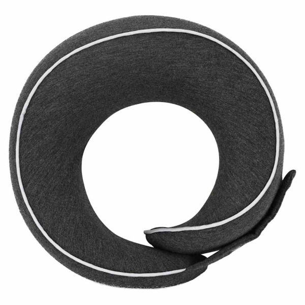 Пътна възглавница за врата Тъмен сив Мемори пяна