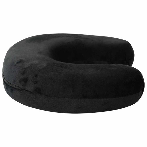 Пътна възглавница за врата Черен Мемори пяна 27 x 27 x 8 см