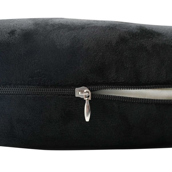 Пътна възглавница за врата Черен Мемори пяна 27 x 27 x 8 см