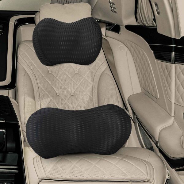 Възглавница за врат, Възглавница за гръб Черен Мемори пяна