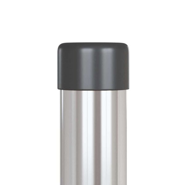 Стълб за ограда. 12 pcs Сребрист 50 cm Прахово покритие стомана