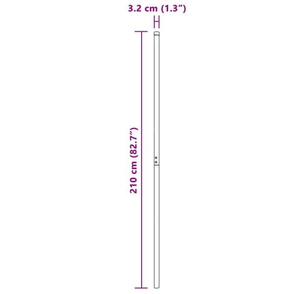 Стълб за ограда. 12 pcs Сребрист Прахово покритие стомана