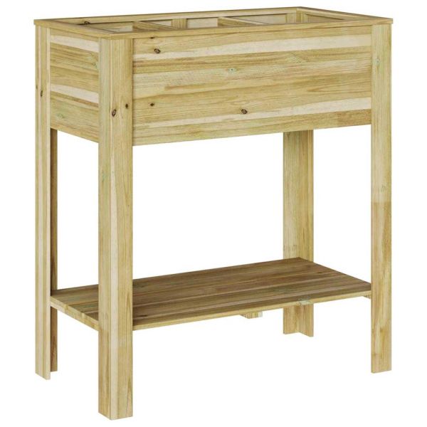 Висока саксия с рафт Кафяво 85,5 x 46,5 x 96 см