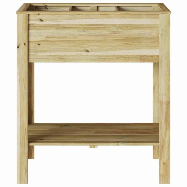 Висока саксия с рафт Кафяво 85,5 x 46,5 x 96 см