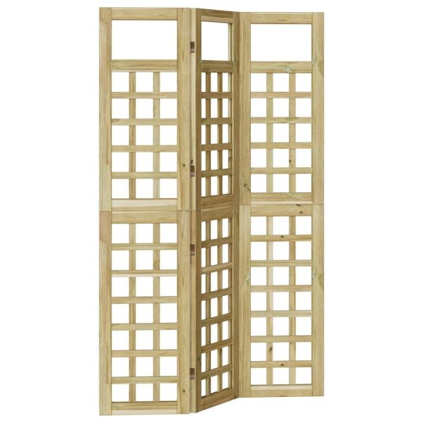 Екран за уединение Меден кафяв 121 x 180 cm Солиден бор