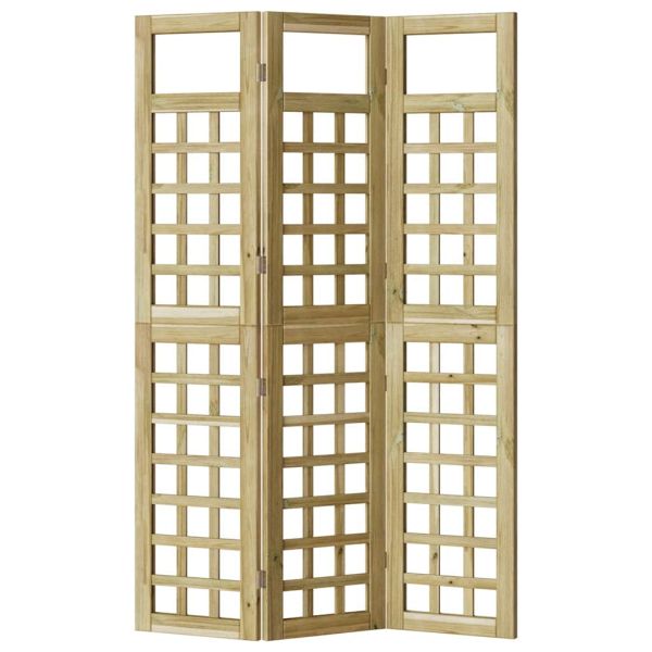 Екран за уединение Меден кафяв 121 x 180 cm Солиден бор