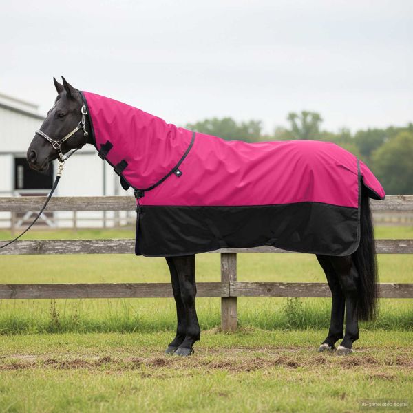 Конско одеяло Розово и черно 95 cm Полиестер