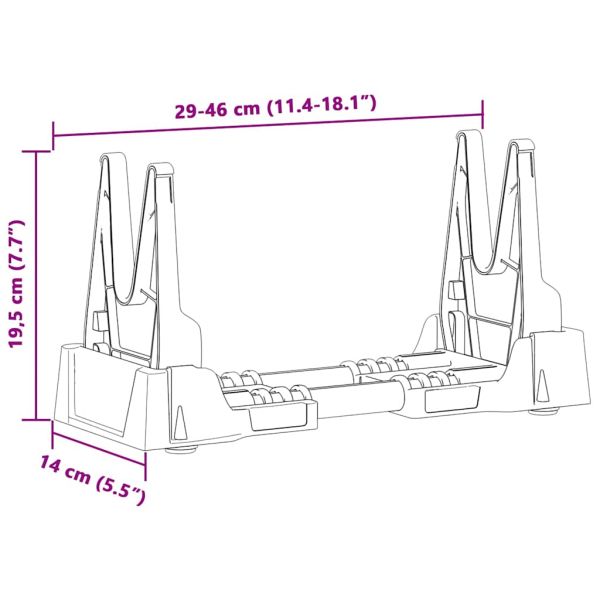 Опора за стрелба Регулирума Сив 46 x 14 x 19,5 см Пластмаса