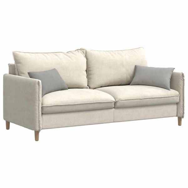 Диван възглавници 2 pcs Светлосиво 50 x 30 cm текстил