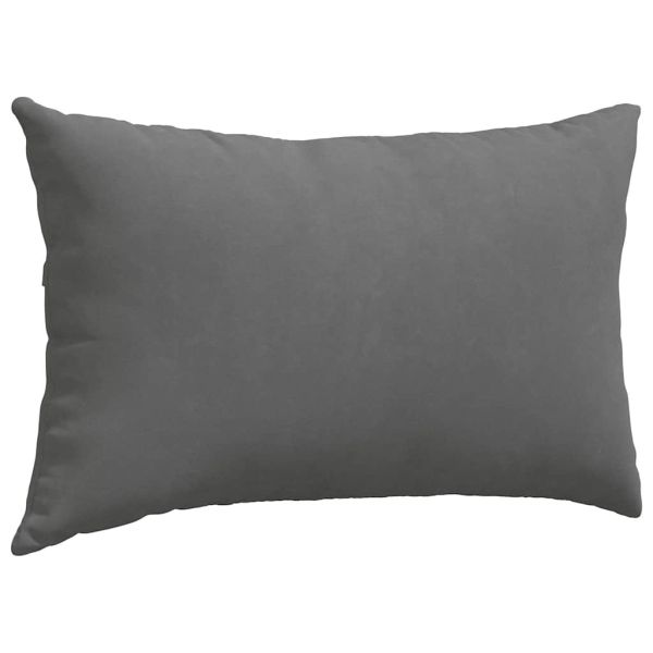 Диван възглавници 2 pcs Тъмен сив 50 x 30 cm текстил