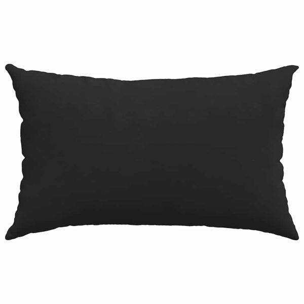 Диван възглавници 2 pcs Черно 50 x 30 cm текстил