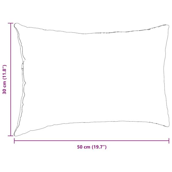 Диван възглавници 2 pcs Черно 50 x 30 cm текстил