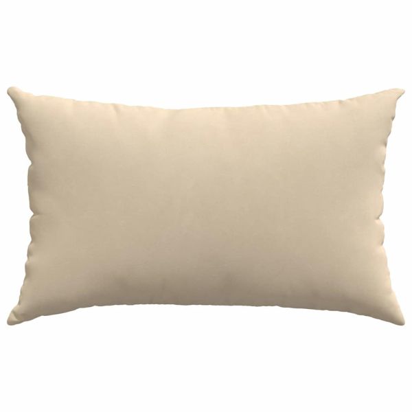 Диван възглавници 2 pcs Крем 50 x 30 cm текстил