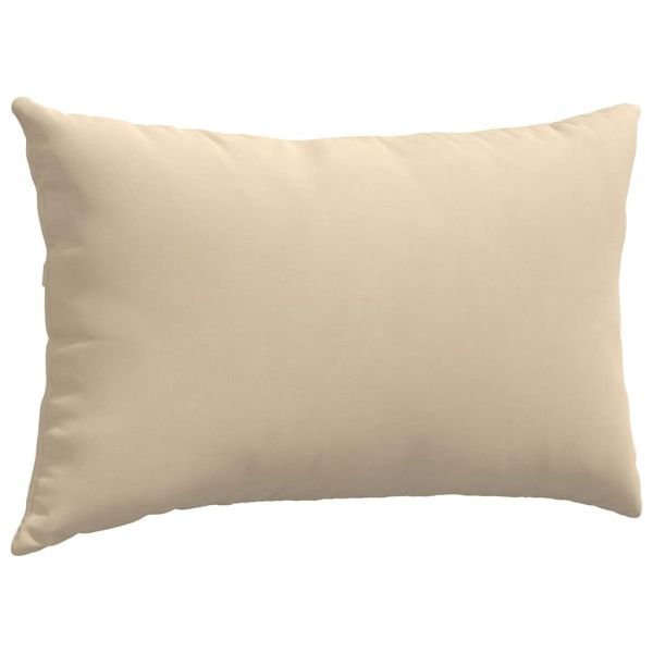 Диван възглавници 2 pcs Крем 50 x 30 cm текстил