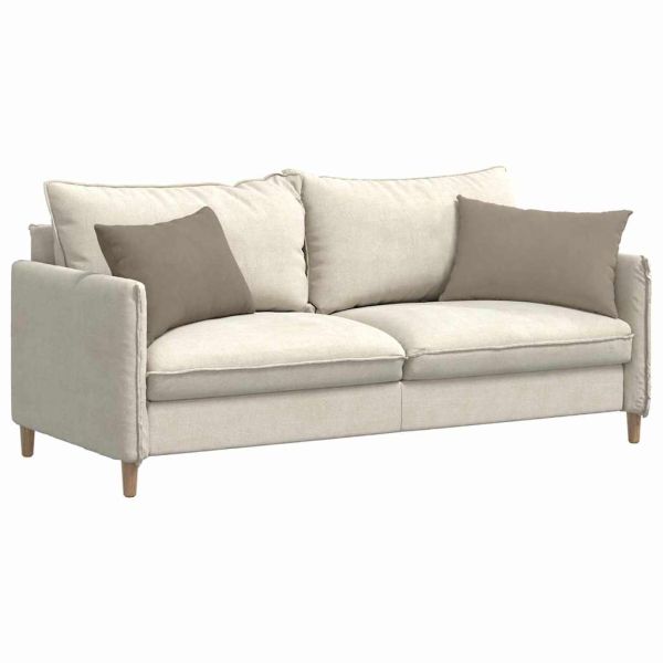 Диван възглавници 2 pcs Таупе 60 x 40 cm текстил