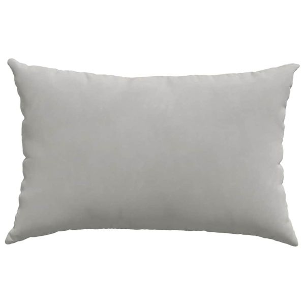 Диван възглавници 2 pcs Светлосиво 60 x 40 cm текстил