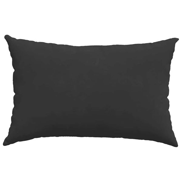 Диван възглавници 2 pcs Черно 60 x 40 cm текстил