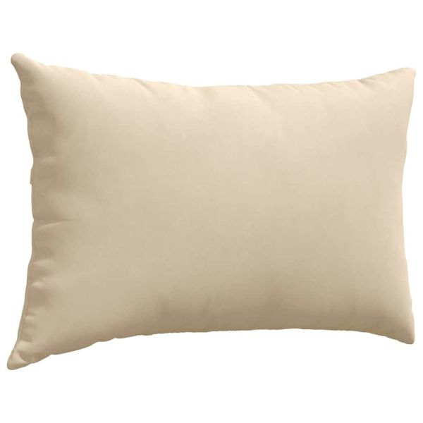 Диван възглавници 2 pcs Крем 60 x 40 cm текстил
