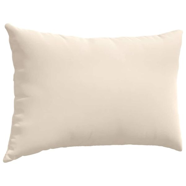Диван възглавници 2 pcs Бежово 60 x 40 cm текстил