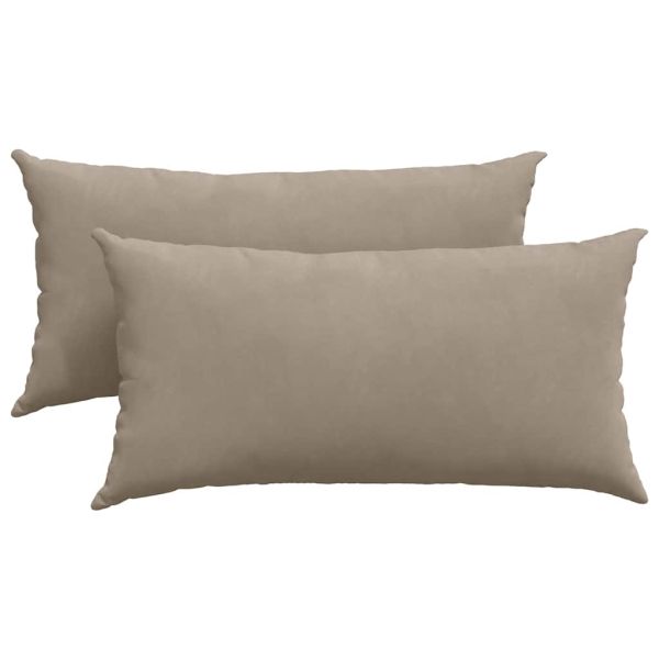 Диван възглавници 2 pcs Таупе 80 x 40 cm текстил