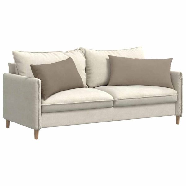 Диван възглавници 2 pcs Таупе 80 x 40 cm текстил