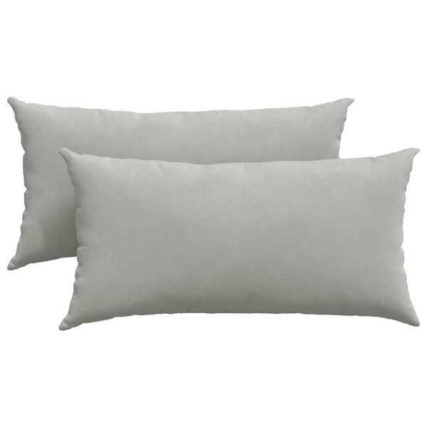 Диван възглавници 2 pcs Светлосиво 80 x 40 cm текстил