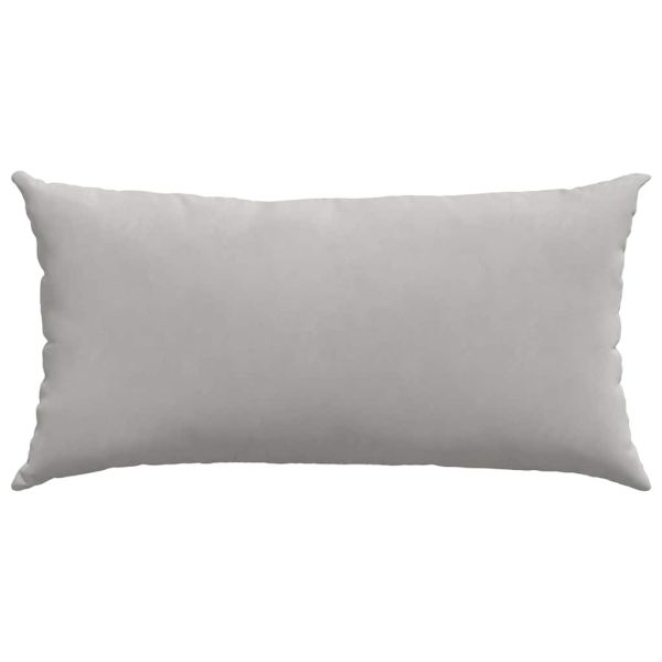 Диван възглавници 2 pcs Светлосиво 80 x 40 cm текстил