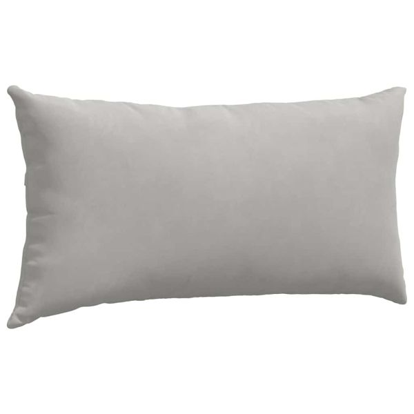 Диван възглавници 2 pcs Светлосиво 80 x 40 cm текстил