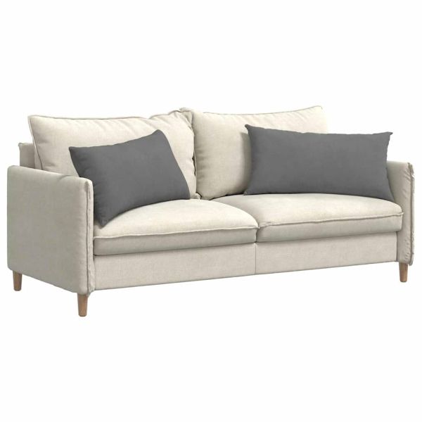 Диван възглавници 2 pcs Тъмен сив 80 x 40 cm текстил