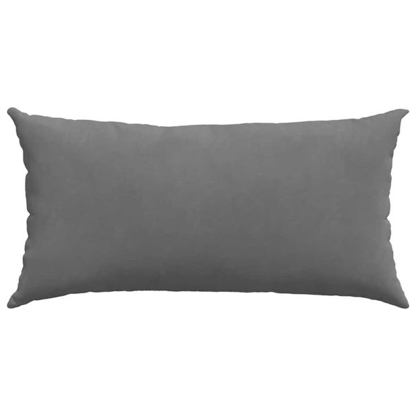 Диван възглавници 2 pcs Тъмен сив 80 x 40 cm текстил