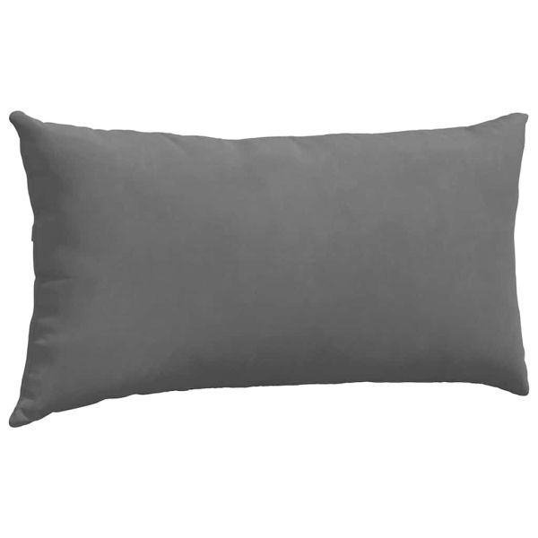 Диван възглавници 2 pcs Тъмен сив 80 x 40 cm текстил