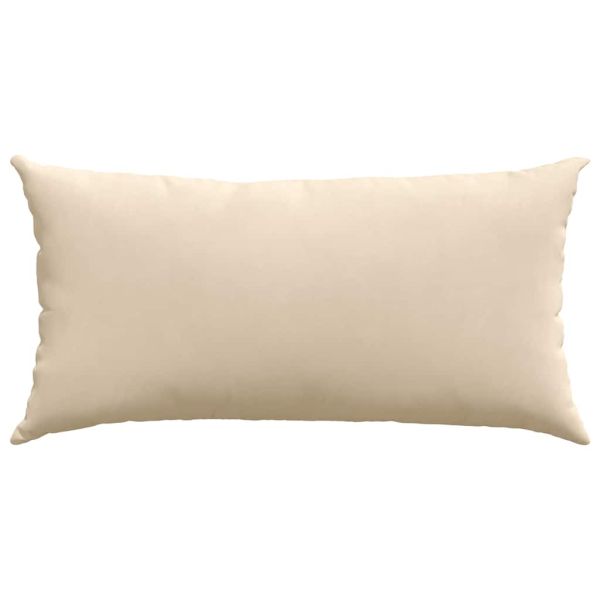 Диван възглавници 2 pcs Крем 80 x 40 cm текстил