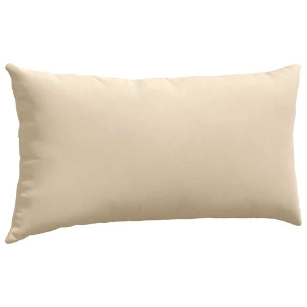 Диван възглавници 2 pcs Крем 80 x 40 cm текстил