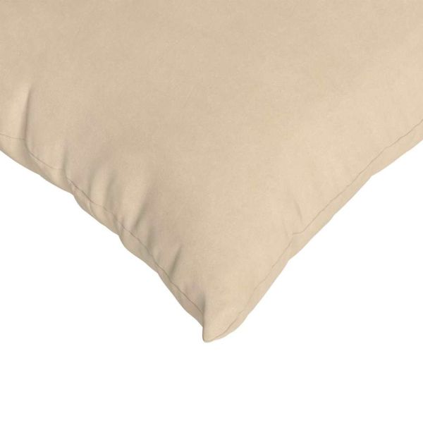 Диван възглавници 2 pcs Крем 80 x 40 cm текстил