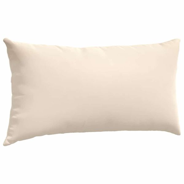 Диван възглавници 2 pcs Бежово 80 x 40 cm текстил