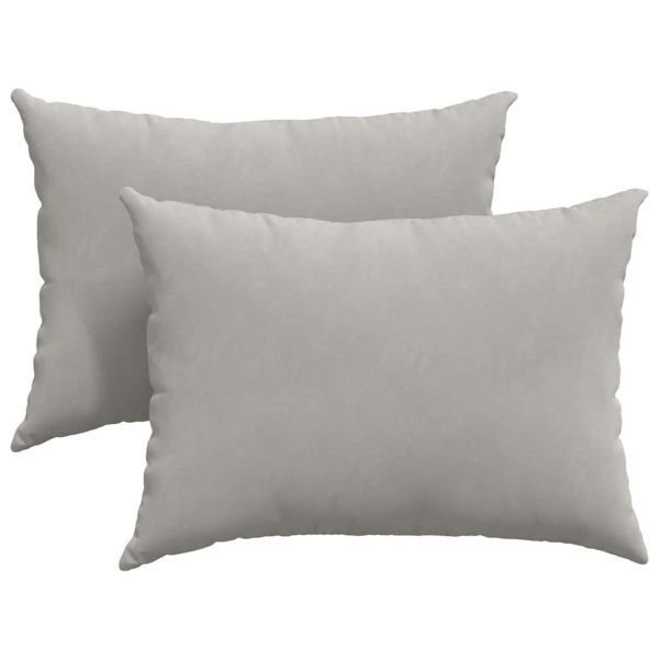 Диван възглавници 2 pcs Светлосиво 70 x 50 cm текстил