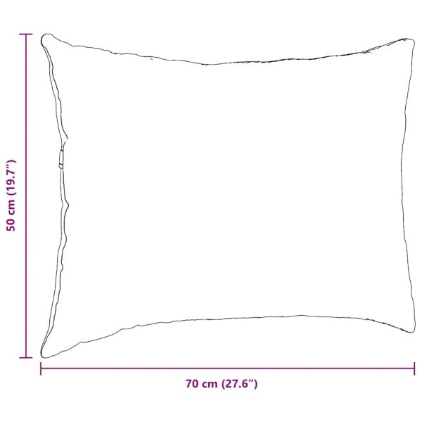 Диван възглавници 2 pcs Светлосиво 70 x 50 cm текстил