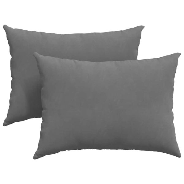 Диван възглавници 2 pcs Тъмен сив 70 x 50 cm текстил