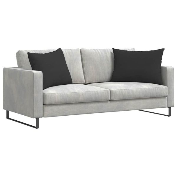 Диван възглавници 2 pcs Черно 70 x 50 cm текстил