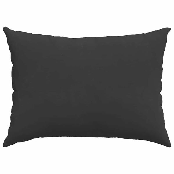 Диван възглавници 2 pcs Черно 70 x 50 cm текстил