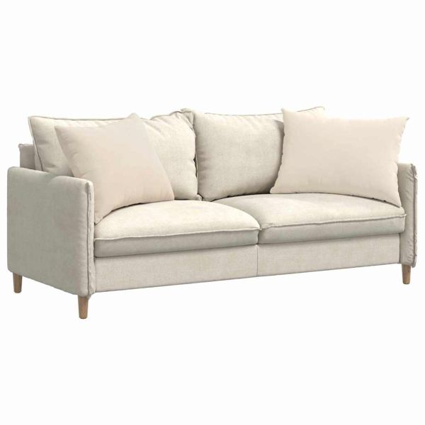 Диван възглавници 2 pcs Бежово 70 x 50 cm текстил