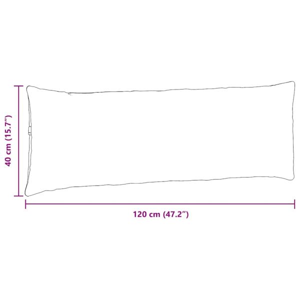 Диван възглавници 2 pcs Таупе 120 x 40 cm текстил