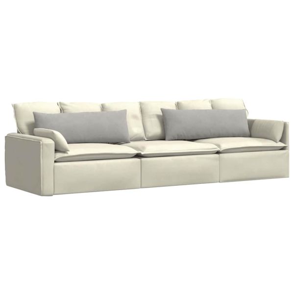 Диван възглавници 2 pcs Светлосиво 120 x 40 cm текстил