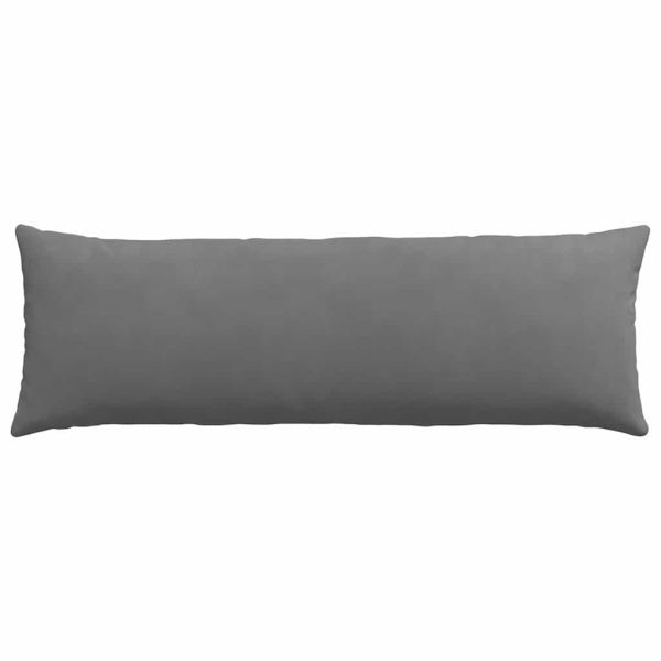 Диван възглавници 2 pcs Тъмен сив 120 x 40 cm текстил