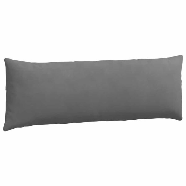 Диван възглавници 2 pcs Тъмен сив 120 x 40 cm текстил