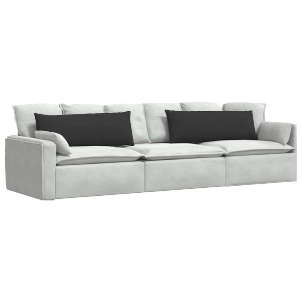 Диван възглавници 2 pcs Черно 120 x 40 cm текстил