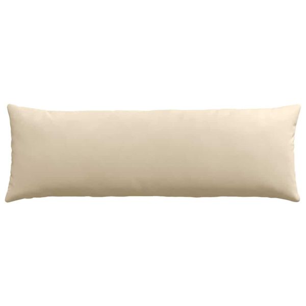 Диван възглавници 2 pcs Крем 120 x 40 cm текстил