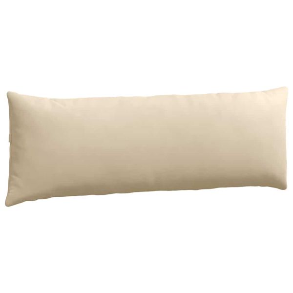 Диван възглавници 2 pcs Крем 120 x 40 cm текстил