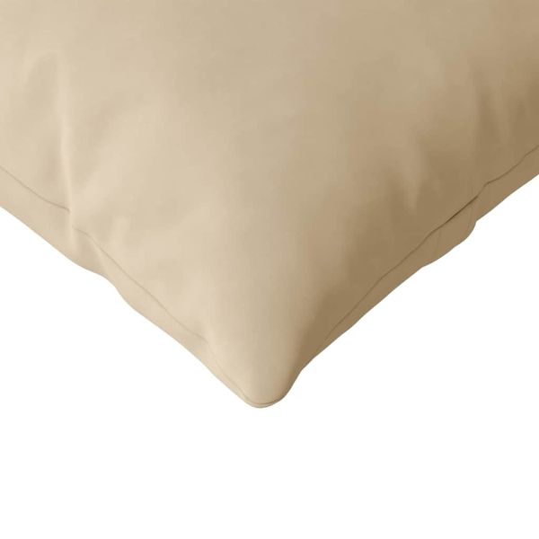 Диван възглавници 2 pcs Крем 120 x 40 cm текстил